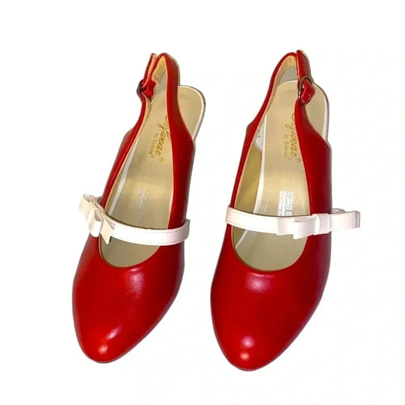 SOFTWARES by Beacons | Women's Slingback Bowknot Mid Kitten Heel Size 6.5M - Picture 3 of 5